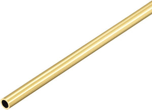 Brass Round Tube, 300mm Length 3.5mm OD 0.5mm Wall Thickness, Seamless Straight Pipe Tubing