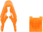 10Pcs 7mm穴オレンジプラスチックリブレットカーアームレストパネルトリムクリップレテンター