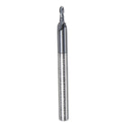 Ball Nose End Mill CNC Router Bit, 1/32" Radius 1/8" Shank Solid Carbide AlTiN Coated Upcut Spiral 2 Flutes Cutter Milling Tool, 1/16" Dia 1-1/2" Total Length