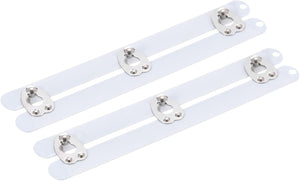 2 Set Corset Busk, 5 Inch White Steel Boning Support with Silver Buttons Spring Steel Corset Busk Corset Boning for Sewing Corset Making Gown Wedding Dress