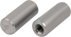 304 Stainless Steel M6 Female Thread 12mm x 30mm Cylindrical Dowel Pin 2pcs