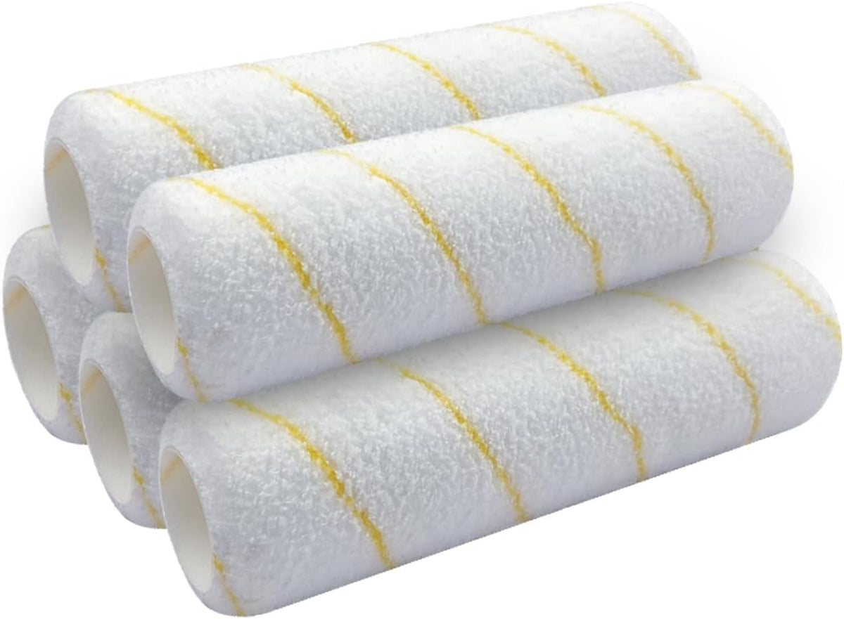 LinkMejor 5 szt. wałek malarski 9 calowy, zestaw wałków malarskich Microfiber 3/8" Nap