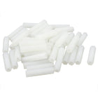 a14120500ux0290 25 mm M3 Female Thread White Nylon Hex PCB Spacer Standoff Hexagonal Nut Pillar 50 Piece, 0.24" Width, 0.98" Length