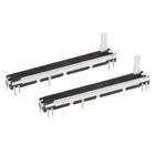 2pcs Fader Variable Resistors 75mm Straight Slide Potentiometer B103 10K Ohm Linear Double Potentiometers for Dimming Tuning