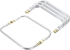 Metal Purse Frame 9 in, 4 Pcs Rectangle Frame Kiss Lock, Bag Frame Hardware Replacements for DIY Purse Handle Bag Making, Clutch Coin Purse Frames