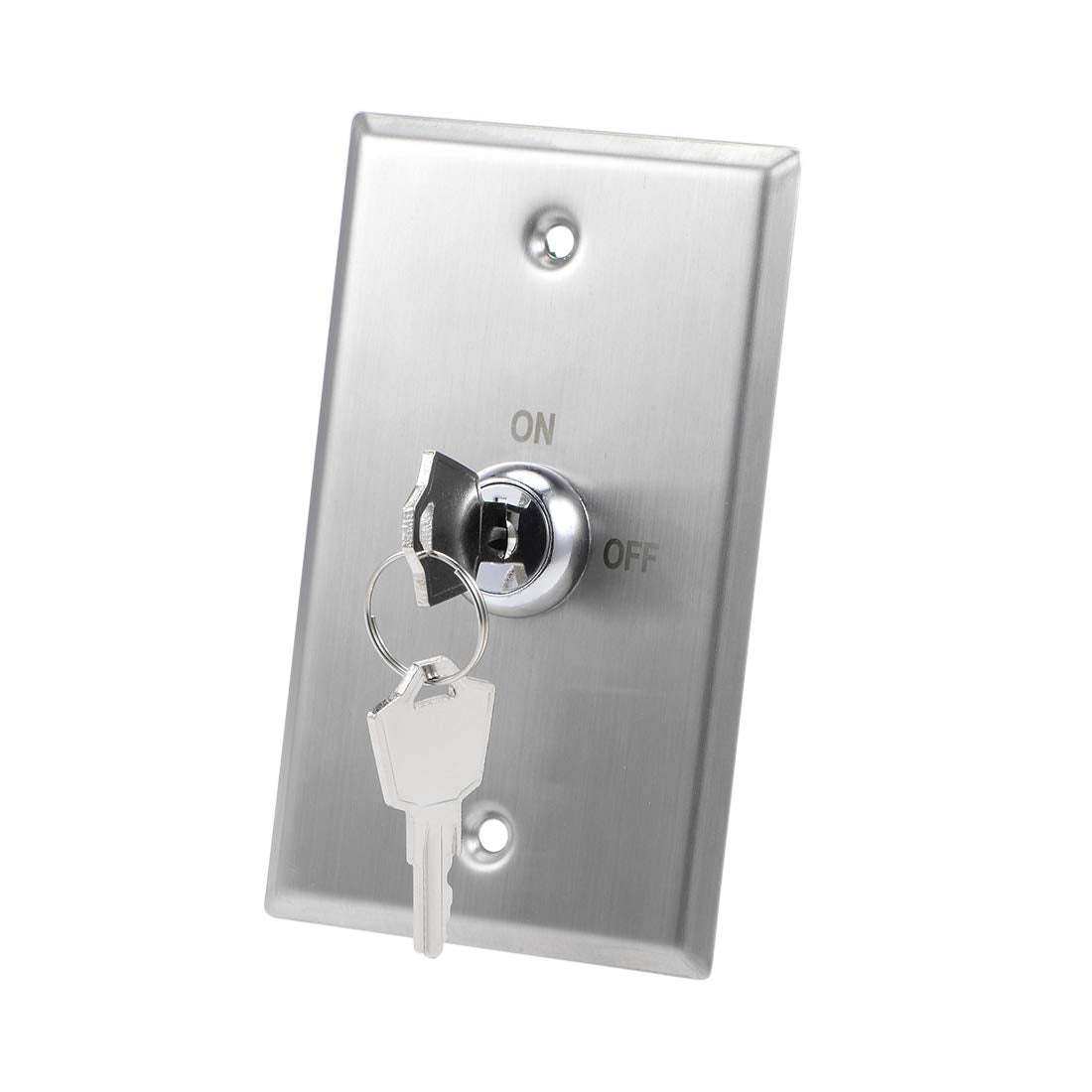 Key Switch Lock On/Off Exit Switch Emergency Door Release DPST for Access Control Panel Mount with 2 Keys