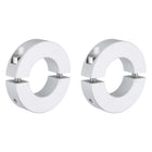 2pcs Double Split Clamp-On Shaft Collar for 32mm Shaft, Two-Piece Clamping Collar, 60mm OD, 15mm Thickness, Aluminum Alloy Set Screw Split Collar