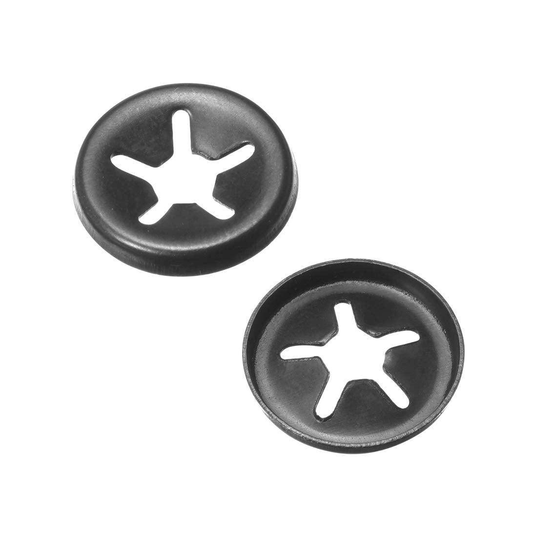 Internal Tooth Washers M4 x 12mm 65Mn Black Oxide Finish Push on Washer ing Clips Fastener 5 Points 100pcs
