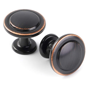 Knobs en bronze poli, 10 pièces, trou rond, 1960