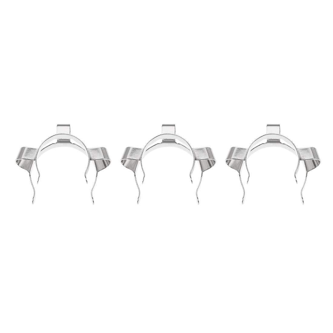 Joint Clip Lab Clamp Mounting Clips for 19/22mm 19/26mm Glass Taper Joints Laboratory Connector Silver Tone 3Pcs