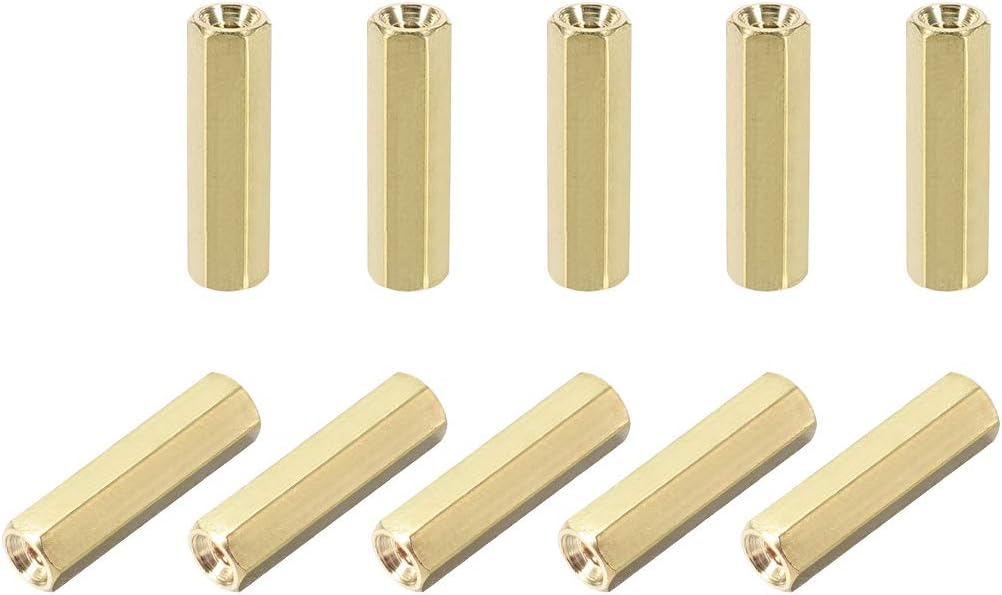 M2.5x15mm Female-Female Hex Brass PCB Motherboard Spacer Standoff for FPV Drone Quadcopter, Computer & Circuit Board 50pcs
