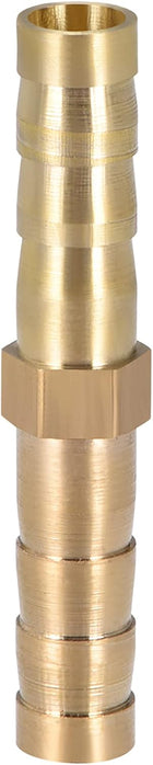 6mm or 1/4" ID Brass Barb Splicer Fitting,Straight Barb Hose Fitting Air Gas Water Fuel