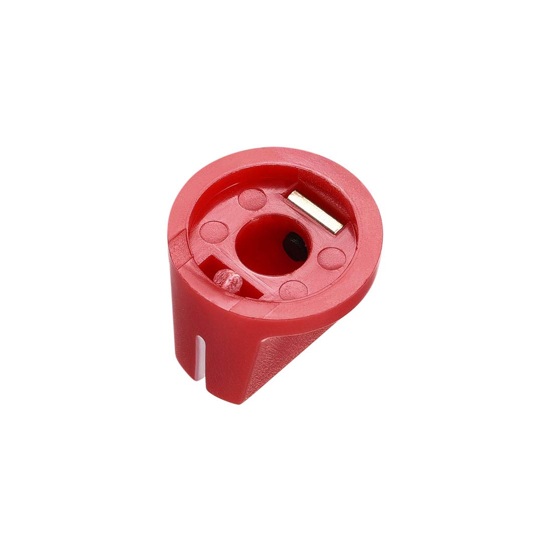 2Pcs 6.4mm Shaft Hole Gitar Ampere Effect Pedal Knobs Pointer Control Knobs dengan Set Screw Hitam