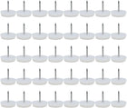 Round Metallic Pin Domed Nails for Furniture 40 Pcs White