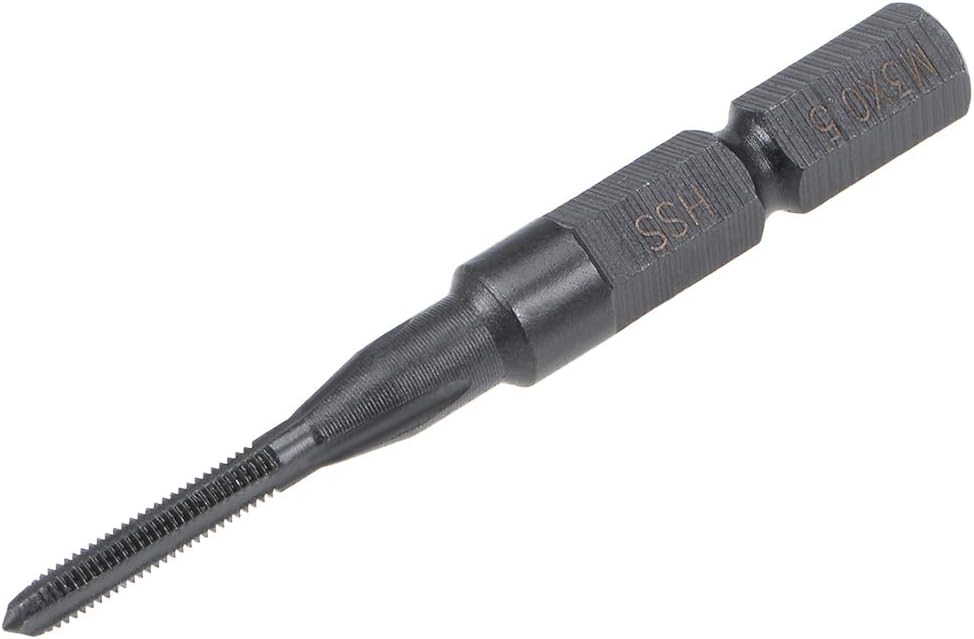 Metric Machine Tap M3 Thread 0.5 Pitch H2 3 Flutes Hex Shank High Speed Steel