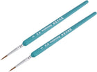 Detailing Paint Brush 0.55" Bristle Length with Blue Wood Handle for Painting Line Drawing 2Pcs