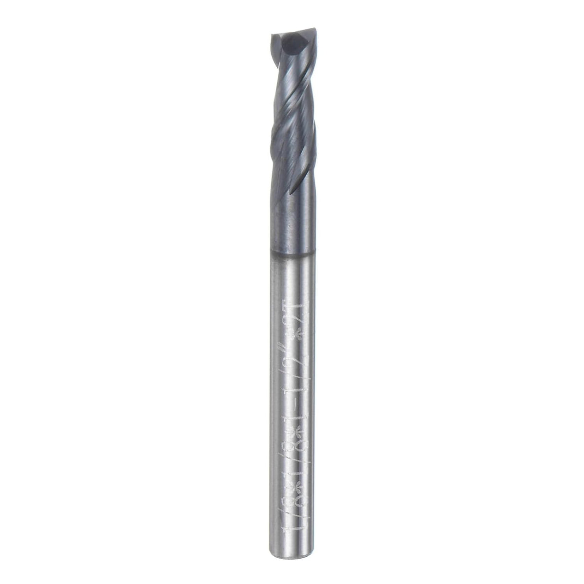 Carbide Square End Mill, 1/8" Diameter AlTiN BN Coated 2 Flutes Milling Bit Cutter, for Hardened Steel Cast Iron Alloy Metal, 1/8" Shank 3/8" Cut Length 1-1/2" Long HRC50
