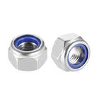 M20 x 2.5mm Nylon Insert Hex Lock Nuts, 304 Stainless Steel, Plain Finish, Pack of 1