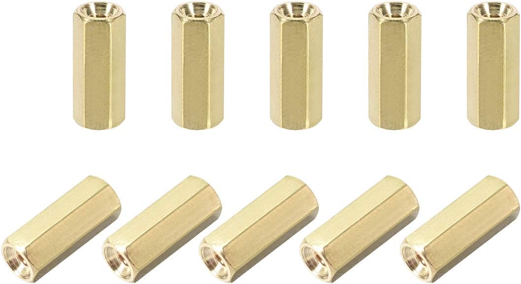 M2.5x12mm Female-Female Hex Brass PCB Motherboard Spacer Standoff for FPV Drone Quadcopter, Computer & Circuit Board 50pcs