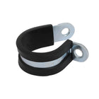 24mm Dia EPDM Lined R Shaped Zinc Plated Stainless Steel Pipe Clip Cable Clamp