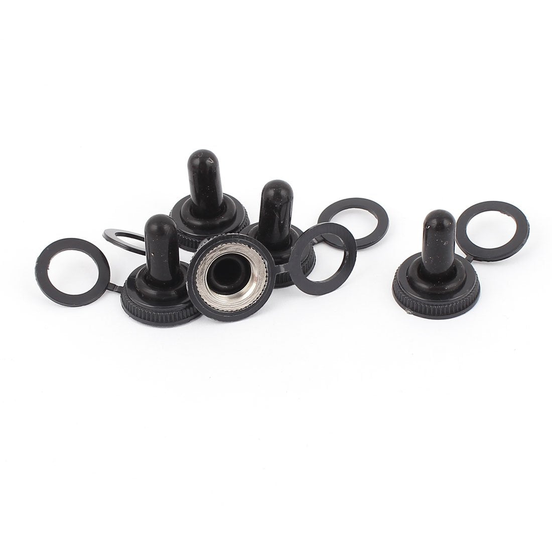 a15060100ux0209 Mini Toggle Switch Waterproof Rubber Cover Boot Cap, 5 Piece, 12 mm, Black