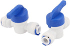 1/4" 6mm Plastic Hose Pipe Fitting Coupler Ball Valve 2Pcs