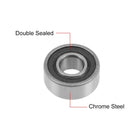 MR104-2RS Deep Groove Ball Bearing 4x10x4mm Double Sealed Chrome Steel Bearings 10-Pack