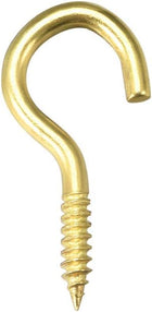 0.9" Screw Eye Hooks Self Tapping Screws Screw-in Hanger Eye-Shape Ring Hooks with Plate Golden 50pcs