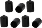 7pcs 13mm Inner Dia PVC Flexible Vinyl Cap Screw Thread Protector Cover Black