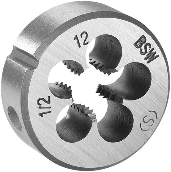 1/2"-12 BSW Round Die, Machine Thread Right Hand Threading Die, Alloy Steel Screw Thread Cutting Die