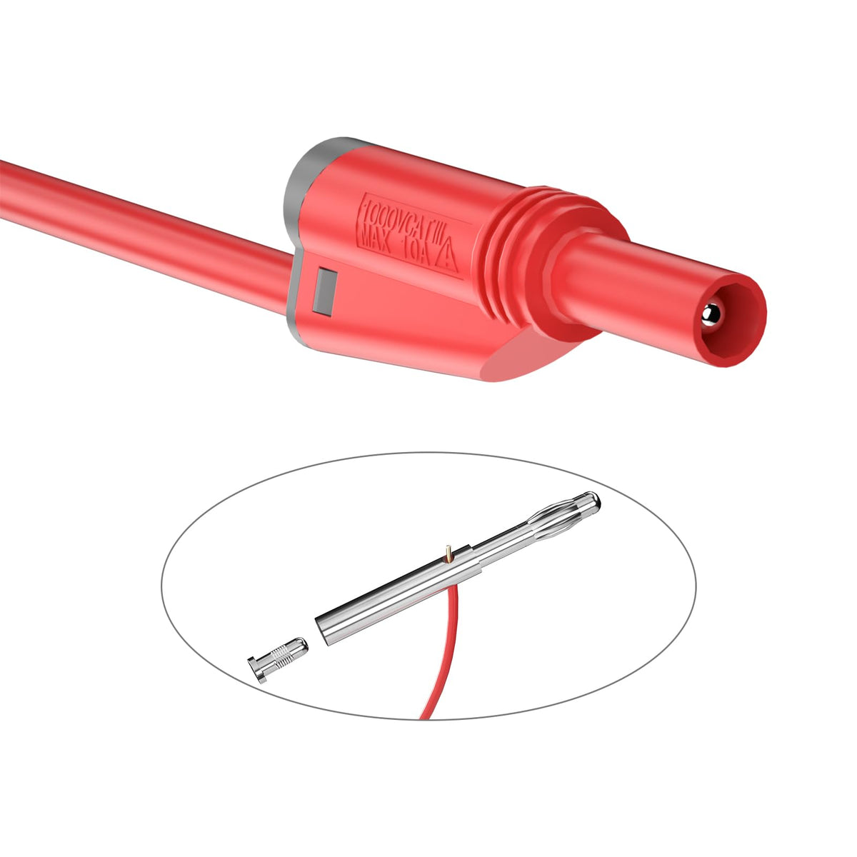 LinkMejor 4mm Katlanabilir Kapalı Banane Takımları, On Renk, 20PCS