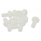 10 Pcs Hex Head Cap Nylon Plastic Hexagonal Screw Right Hand M8 x 15mm