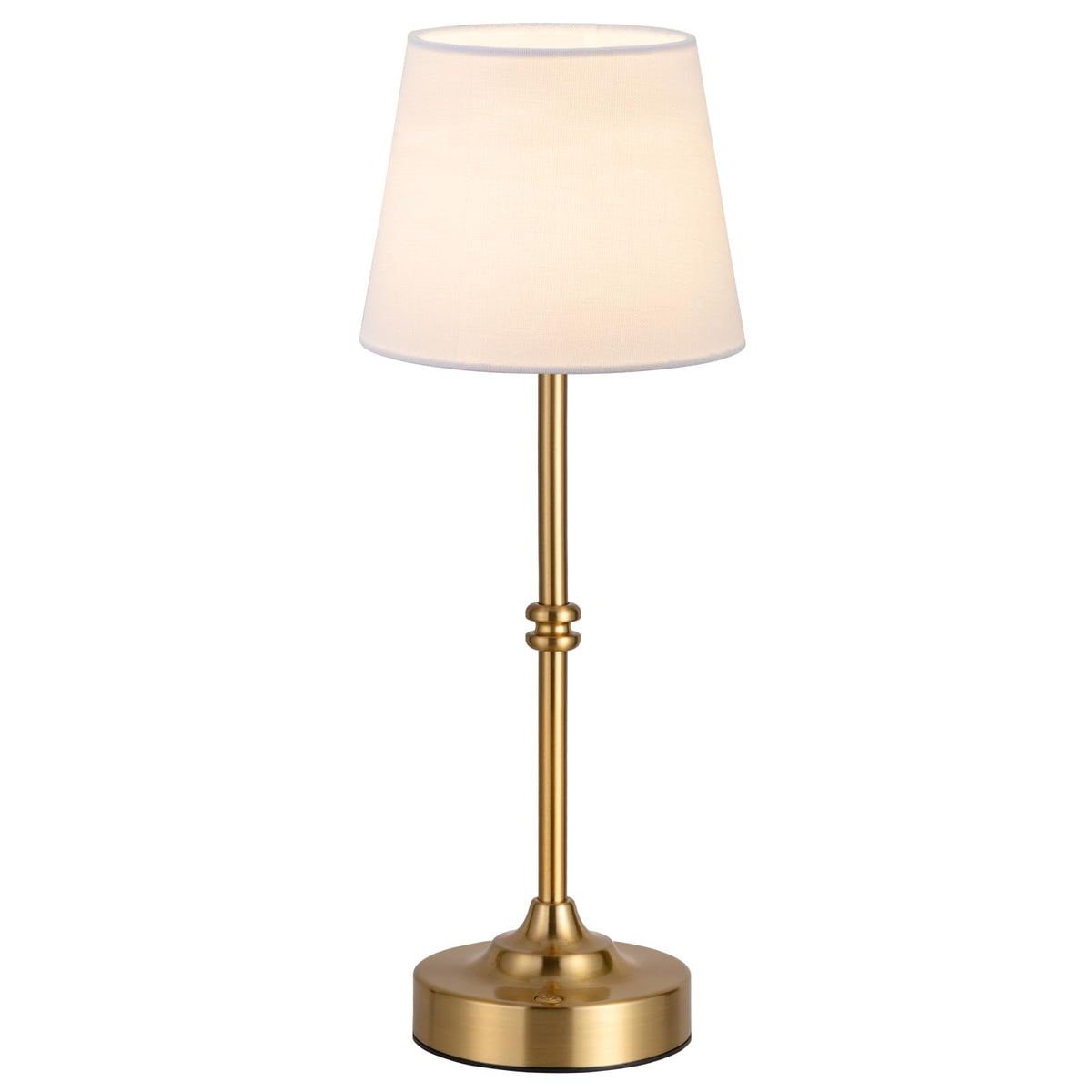 LinkMejor Cordless Table Lamp, Rechargeable Battery Operated, Brass, 1 Pack