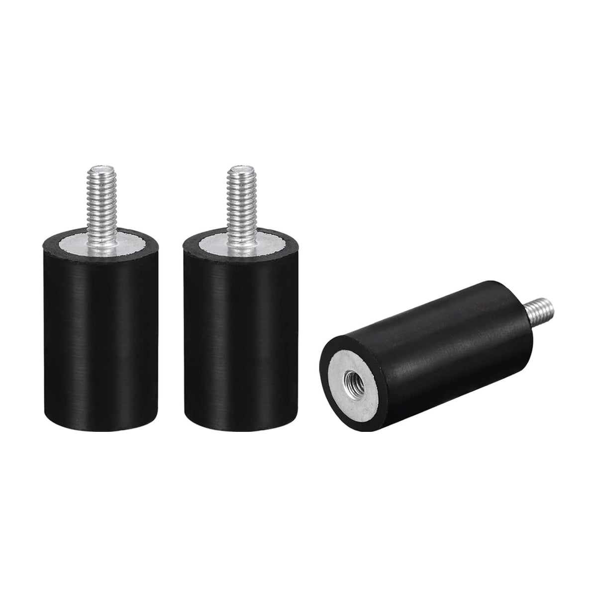 Rubber Mounts 3pcs M4 Male/Female Vibration Isolator Shock Absorber, for Garage Motor Air Compressor Car Boat Bobbins, D15mmxH30mm
