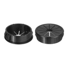 5Pcs Cable Grommets, Snap Bushing Grommet for Holes with 1.38"(35mm) Mounting, Round Nylon Snap in Cable Desk Grommet for Cables and Cords Management, Black