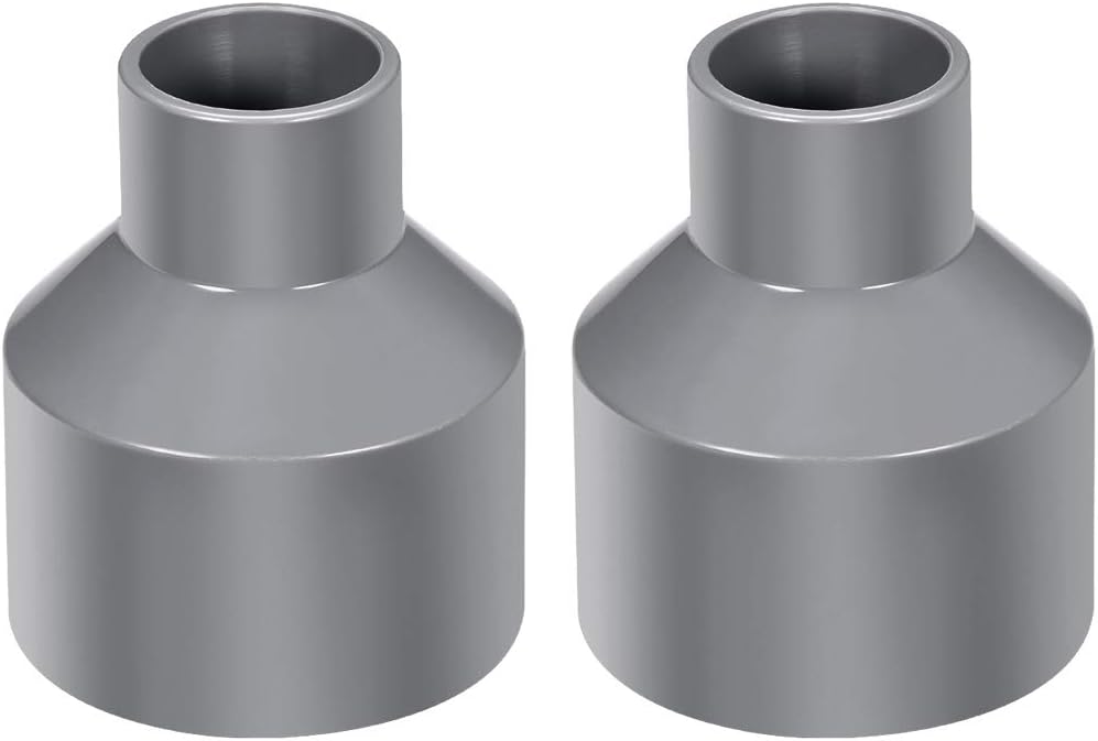 PVC DWV Reducing Coupling Schedule 40 Gray 32mm x 63mm Socket 2pcs
