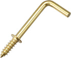 1.3" Screw Eye Hooks Self Tapping Screws Screw-in Hanger Hooks with Plate Golden 25pcs