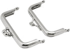 LinkMejor 4Pcs 3 Inch Purse Handbag Frame Arch Shape Kiss Clasp Lock Bag Making for DIY Craft Silver Tone
