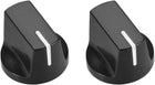2pcs, 6.4mm Potentiomètres à Visser pour Guitare Électrique Boutons en Acrylique Volume Tone Noir avec Arbre en Acier