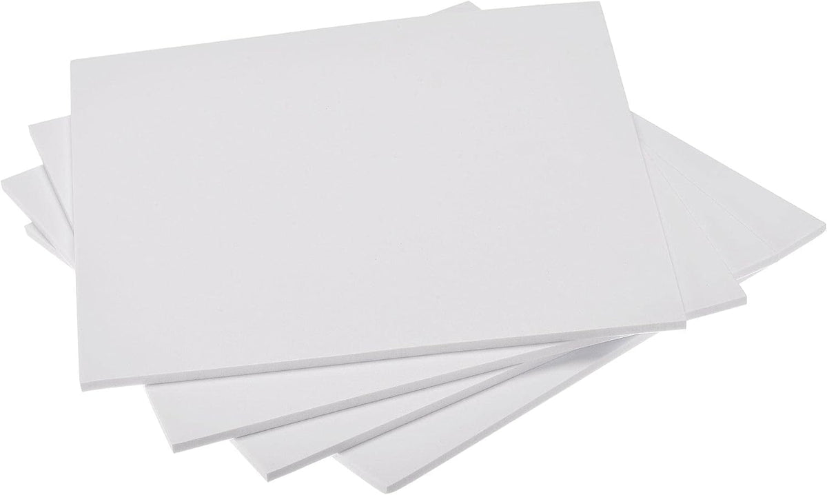 LinkMejor White EVA Foam Sheets 10 x 10 Inch 5mm Thickness for Crafts DIY Projects, 4 Pcs