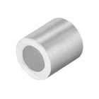 Aluminum Crimping Loop Sleeve Round for 1/8" - 5/32" Wire Rope Pack of 25