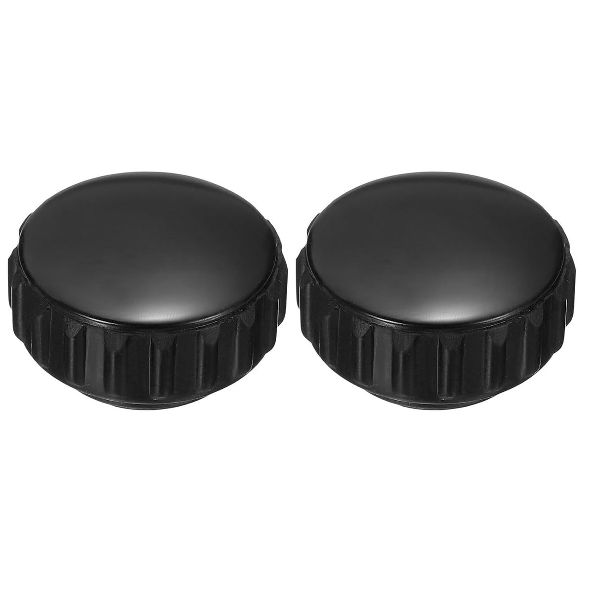 2Pcs Knurled Thumb Nuts, M8 x 21mm Clamping Nuts Round Knobs Fasteners Copper Core Lock Nut for 3D Printer Parts, Machine Tools(Black)