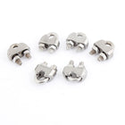 6 Pcs 304 Stainless Steel Saddle Clamp Cable Clip for 3/25" 3mm Wire