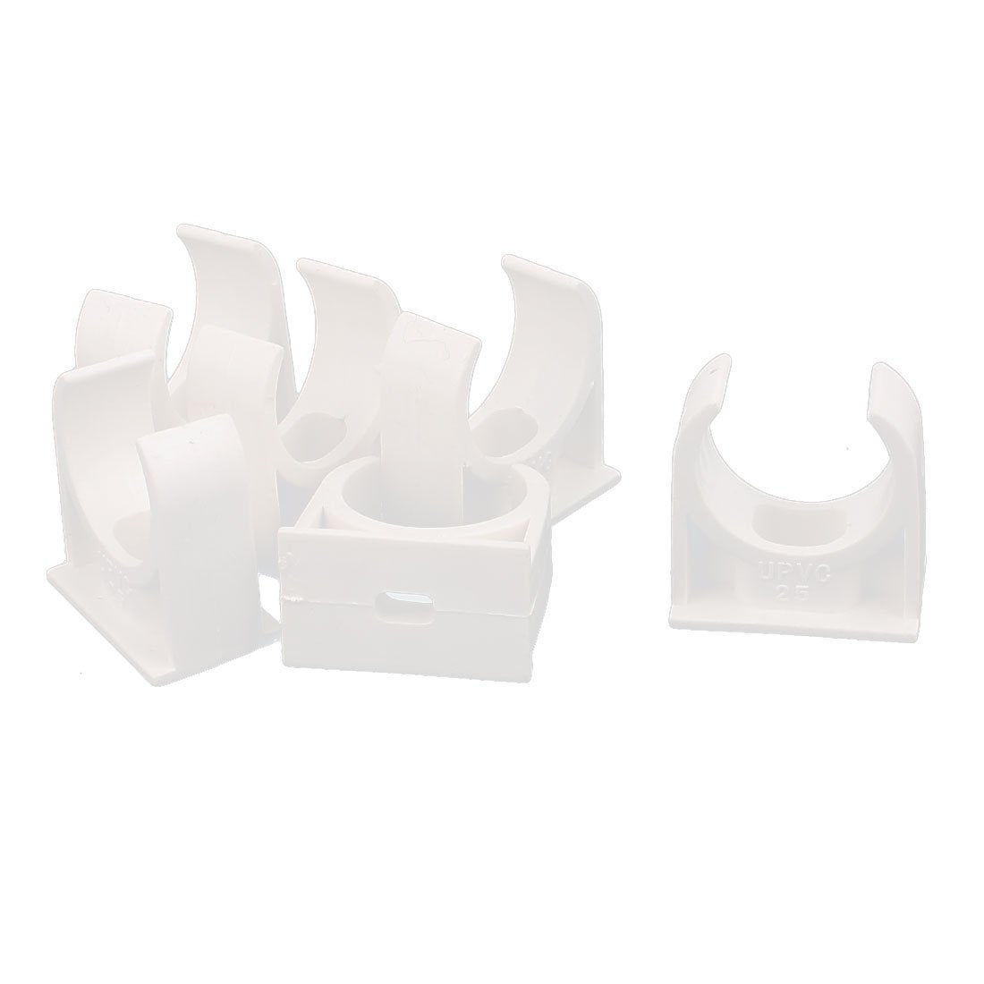 PVC Water Pipe Clamps Clips, 23mm TV Trays Tubing Hose Hanger Support Pex Tubing, 6Pcs