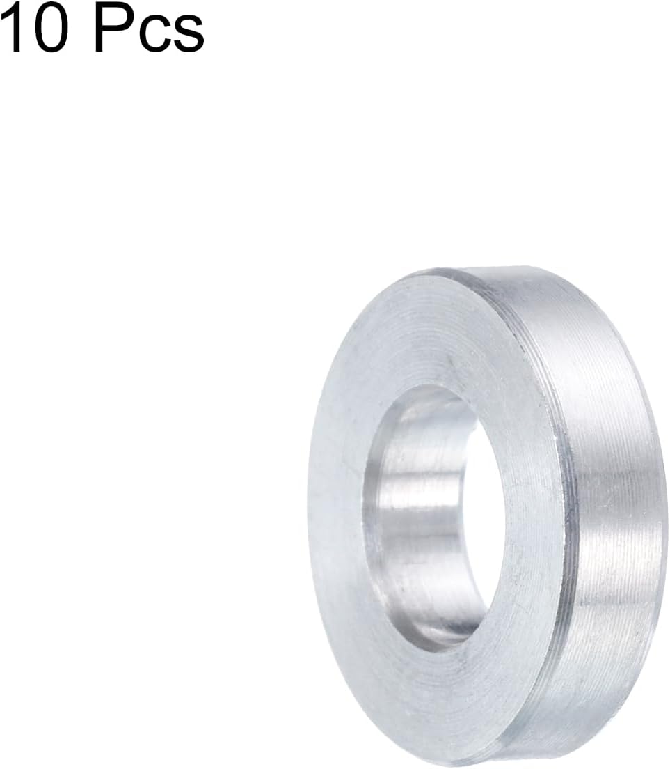 10pcs Aluminium Abstandshalter 3/8" Durchmesser x 3/4" OD x 3/16" Länge Schrauben Standoff Buchse Einfache Oberfläche Rundes Metallabstandshalter für 3/8 ID Schrauben, Bolzen und Stäbe