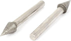 6mm Shank 10mm Dia Cone Head Grinding Bit Diamond Mounted Point 2pcs