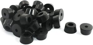 Home Furniture Black Universal Tapered Rubber Feet Bumper Washer Brushing 13mm X 7mm 29 Pcs