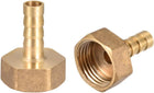 Brass Hose Barb Fitting Connector, 8mm Barb G1/2 Female Thread Pipe Adapter, 2Pcs
