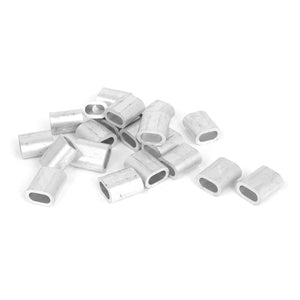 1/4-inch Wire Rope Aluminum Sleeves Clip Fittings Cable Crimps 20pcs