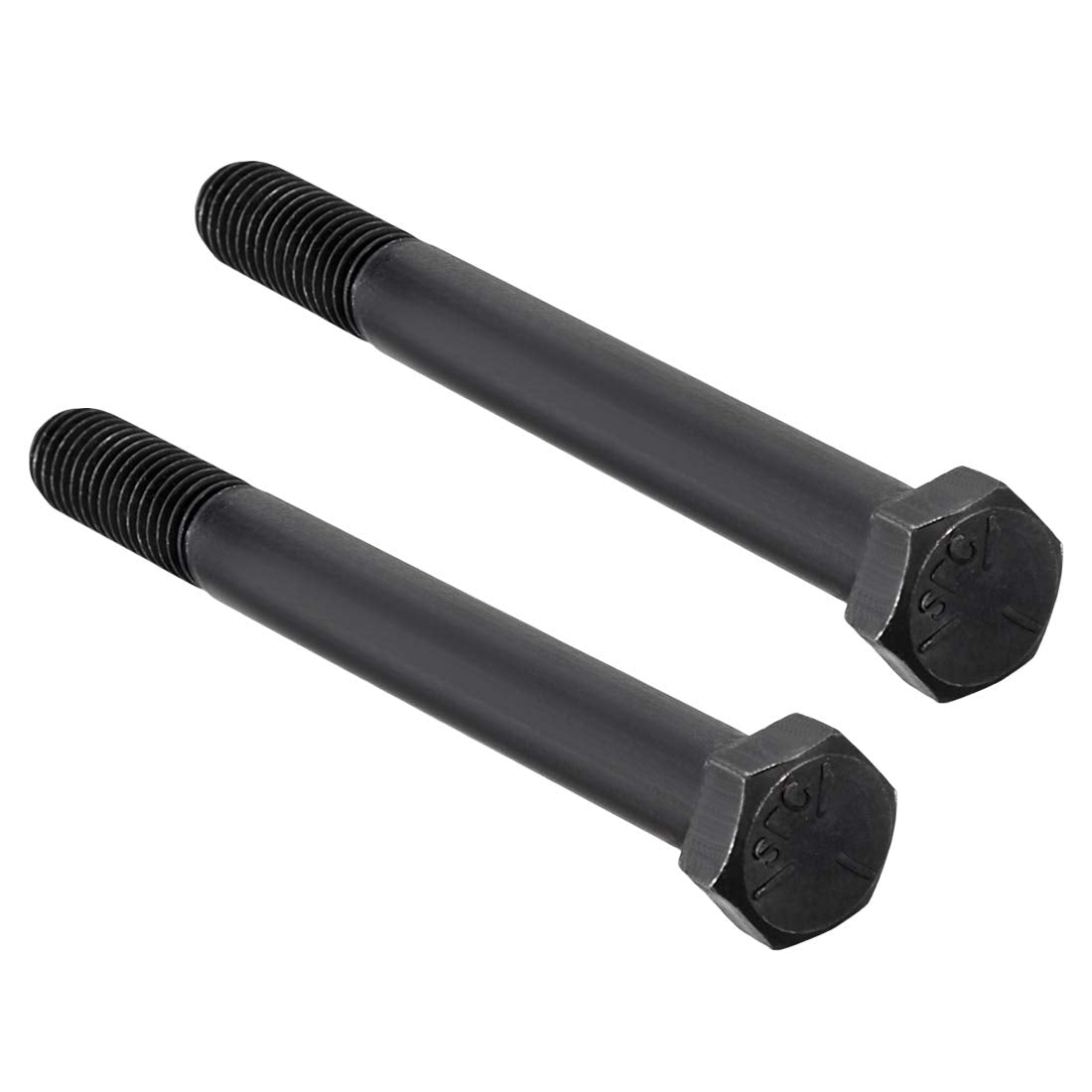 1/2-13 * 4-1/2'' Hex Head Screw Bolts Fastener Grade 5 UNC Carbon Steel Black 2pcs